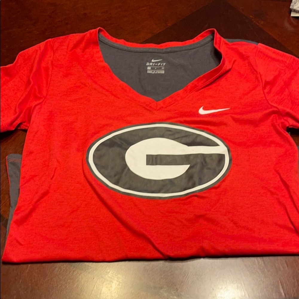 UGA Cheerleading practice Nike top